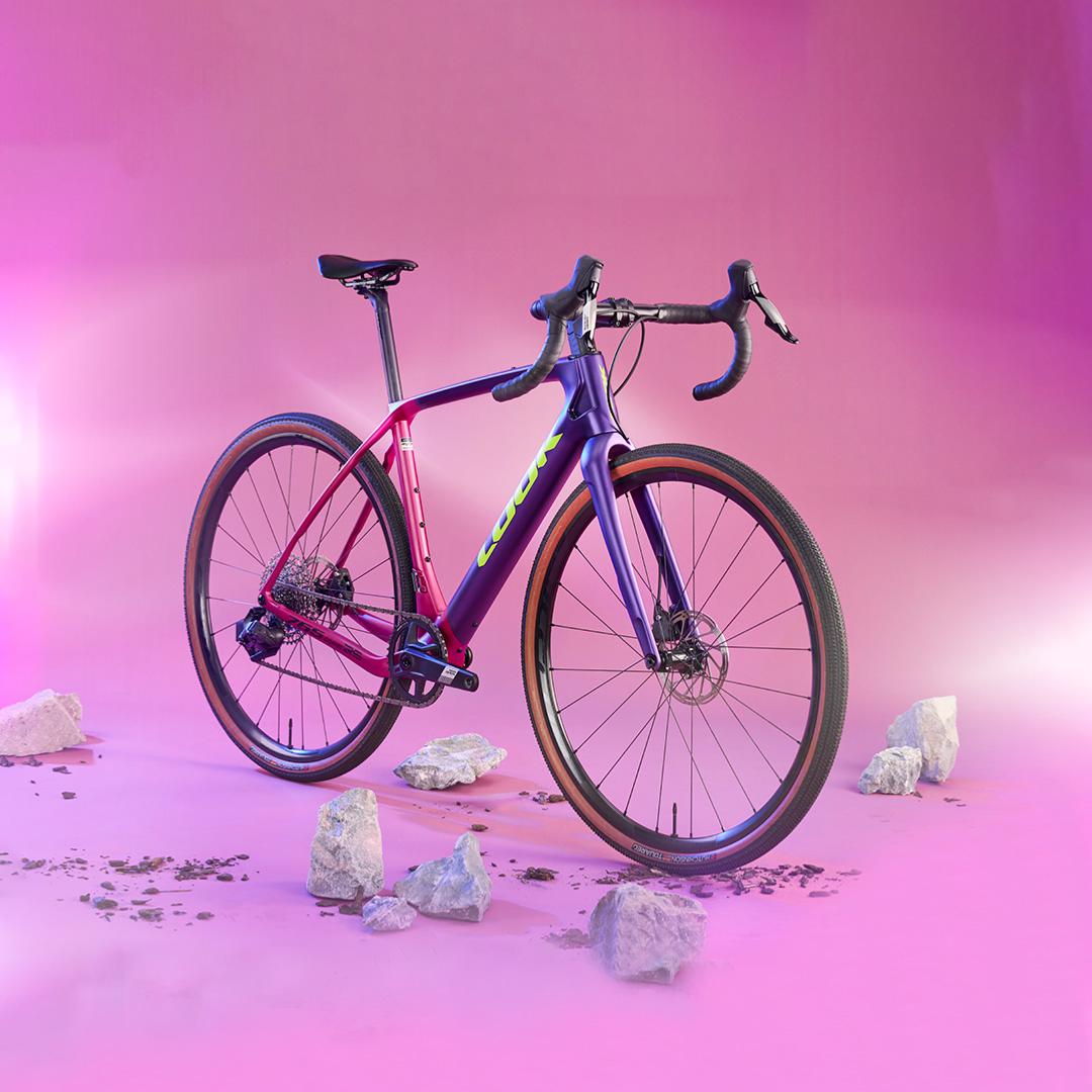 Vélo Gravel LOOK 765 Gravel RS Apex AXS Purple Pink Satin