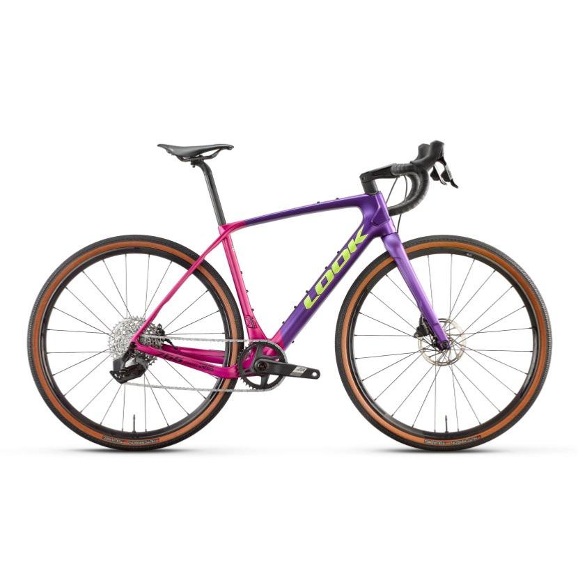 Vélo Gravel LOOK 765 Gravel RS Apex AXS Purple Pink Satin