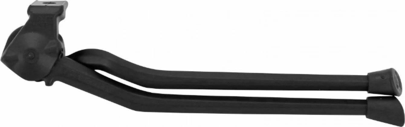 BEQUILLE VELO DOUBLE CENTRALE PLETSCHER NOIRE AVEC 2 PIEDS RABATABLE DU MEME COTE LONGUEUR 320mm