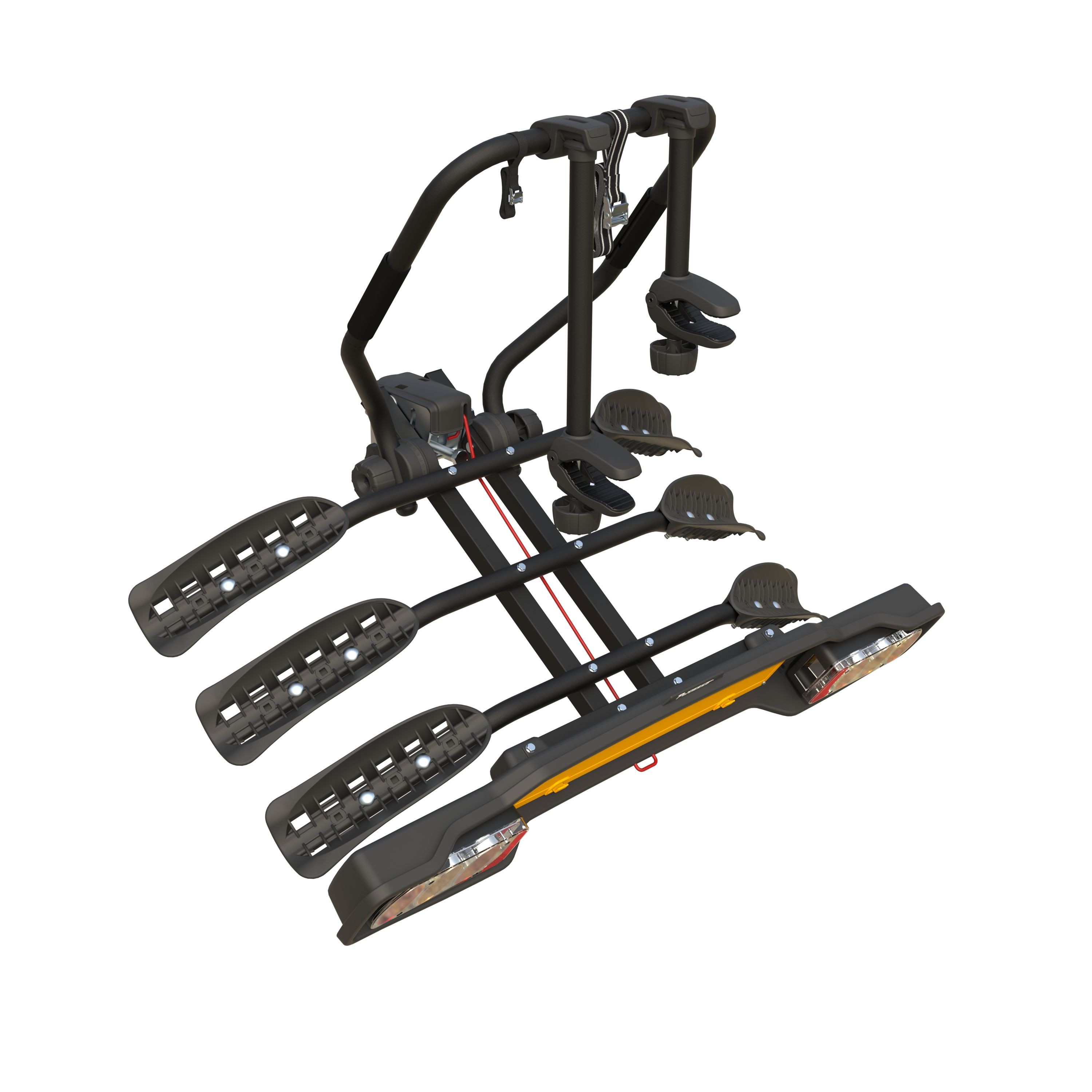 Peruzzo porte-vélo attelage siena 3 vélos inclinable noir mat