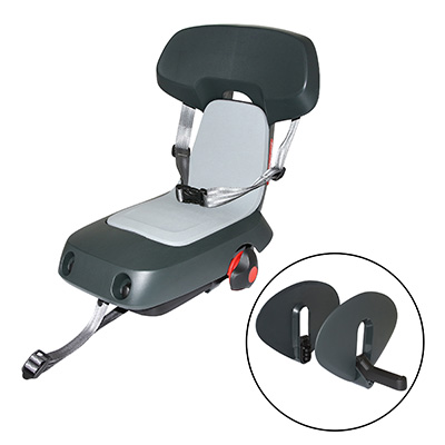 Polisport porte bebe-siege enfant arriere sur porte bagage fixation etau guppy junior gris coussin g