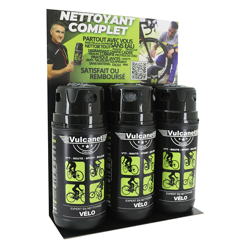 Lingette multifonction Vulcanet velo avec le brush pen (80 lingettes)