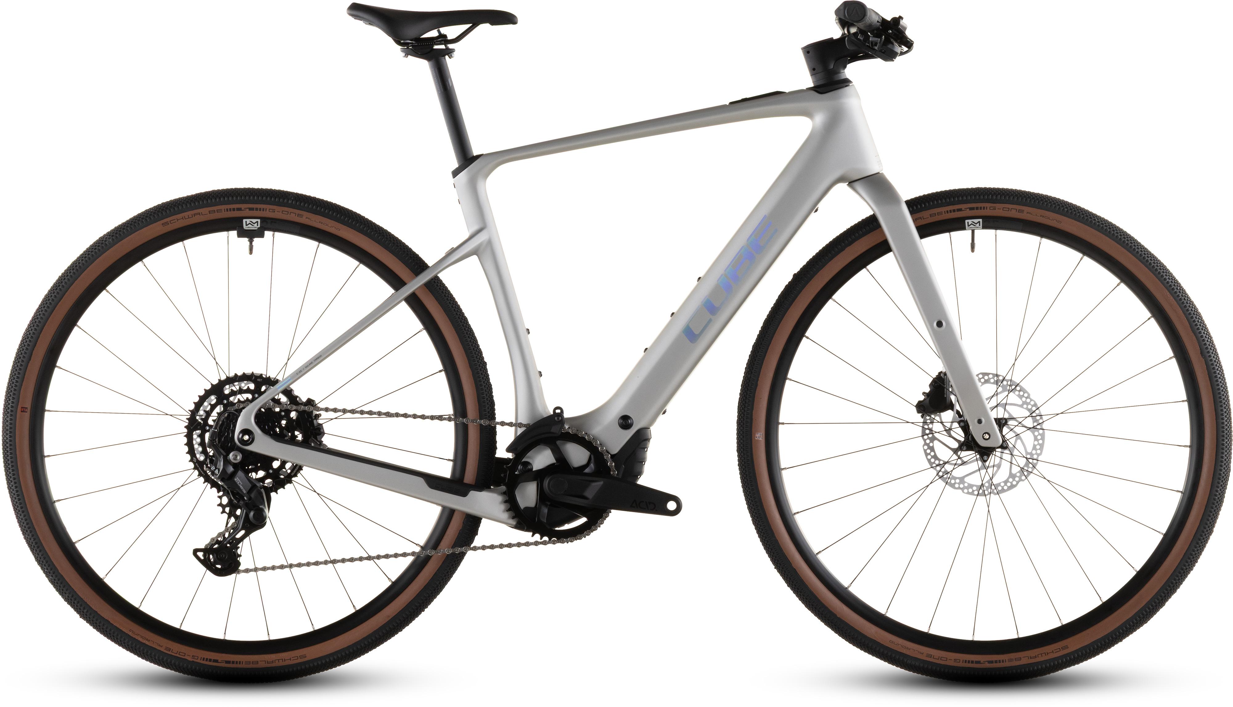Vélo gravel électrique Cube nulane hybrid c:62 race 400x sleekgrey´n´prism