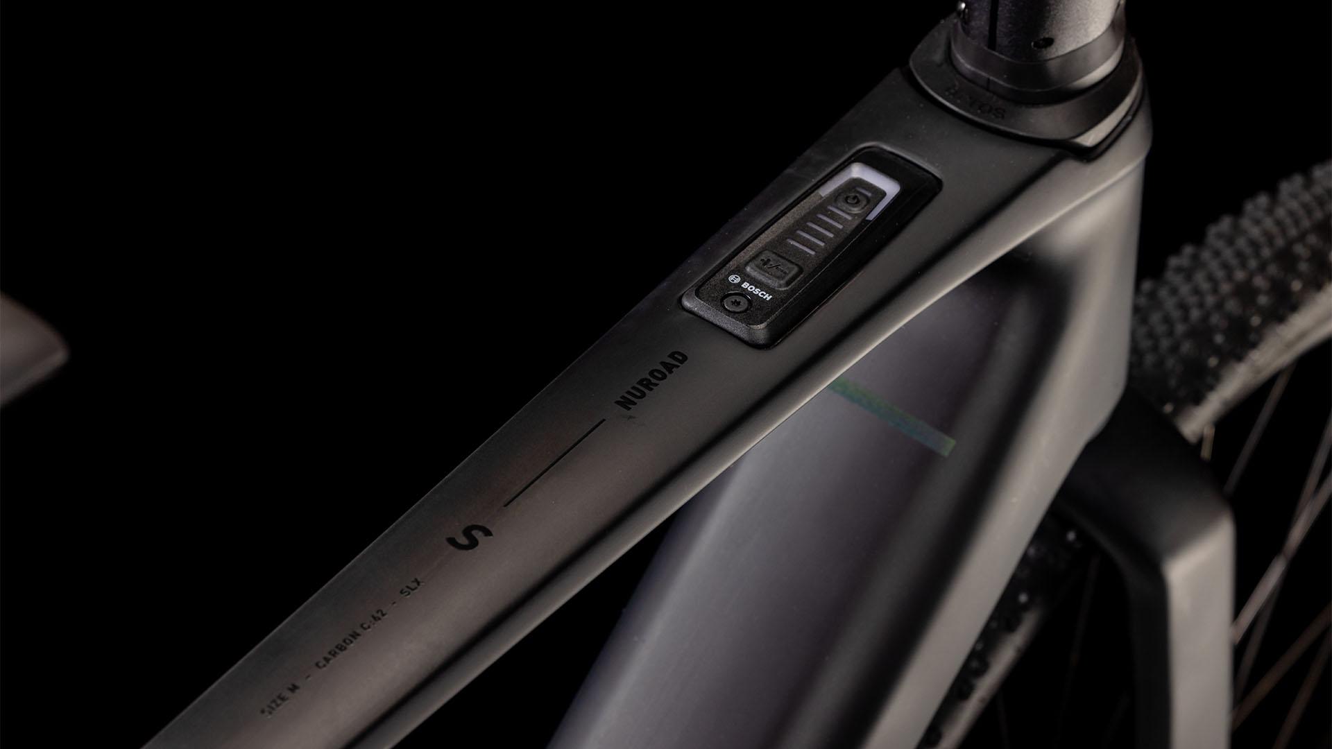 Vélo gravel électrique Cube nuroad hybrid c:62 slx 400x carbon´n´glossy