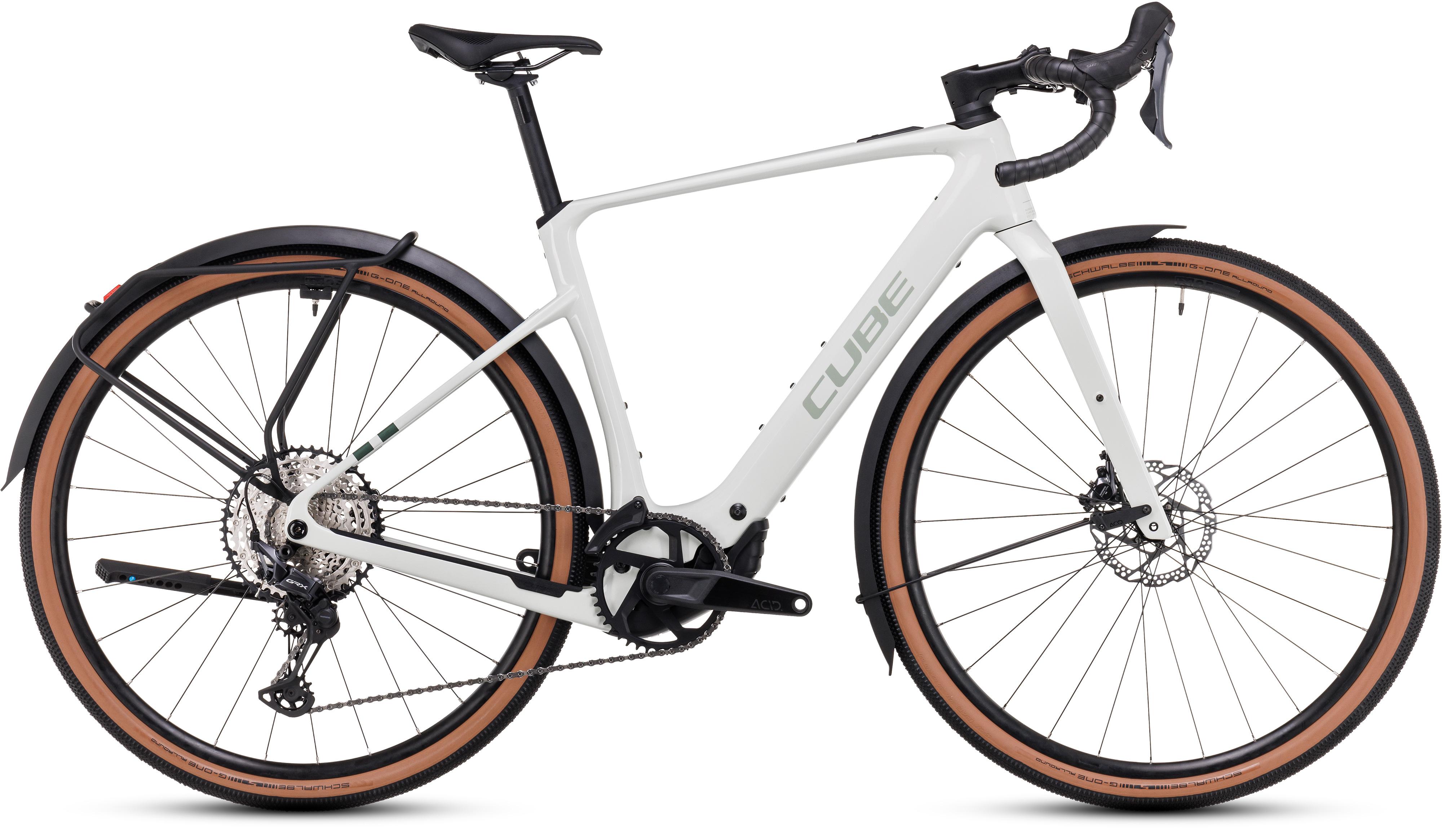 Vélo gravel électrique Cube nuroad hybrid c:62 race fe 400x desertstone´n´green