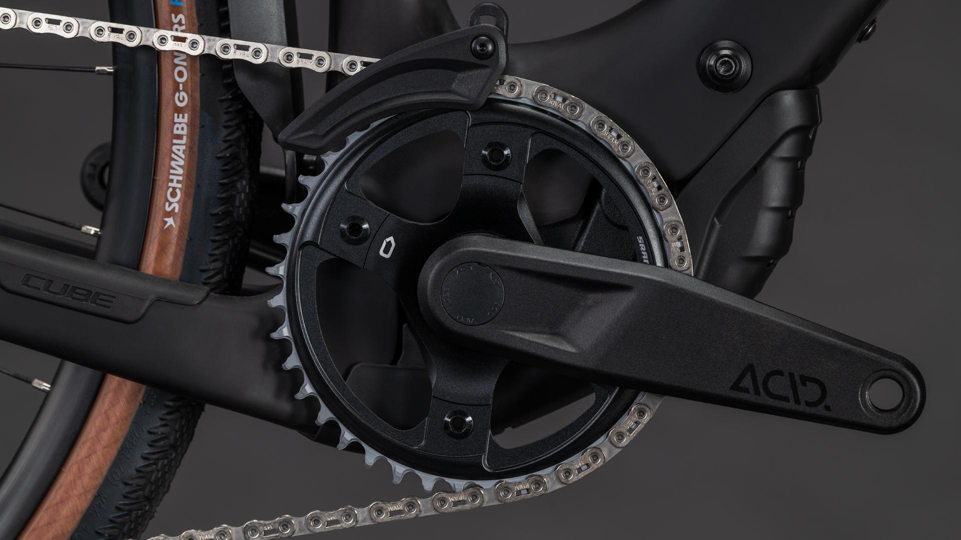 Vélo gravel électrique Cube nuroad hybrid c:62 exc 400x fe blackline