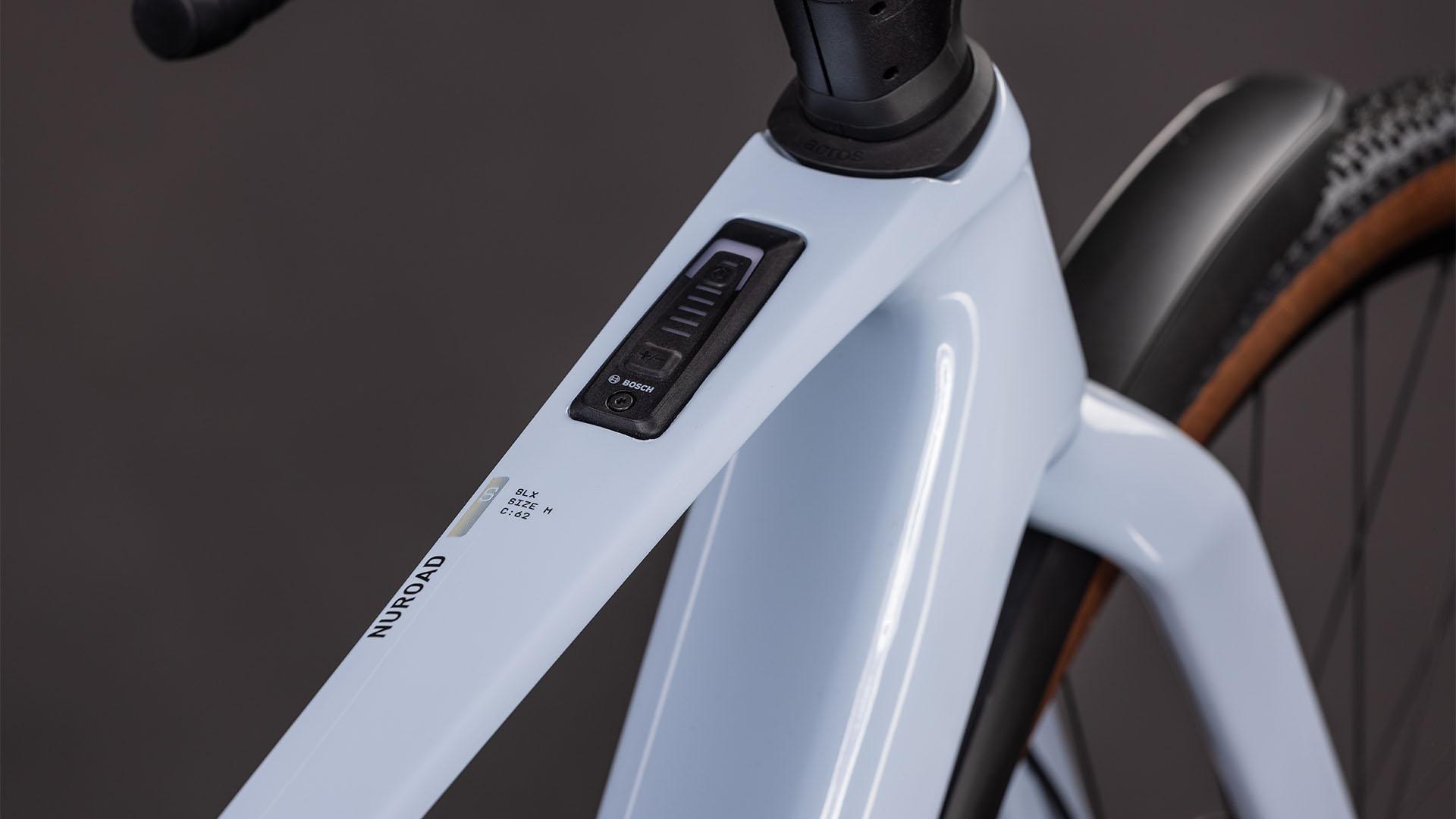 Vélo gravel électrique Cube nuroad hybrid c:62 slx 400x fe iceblue´n´prism