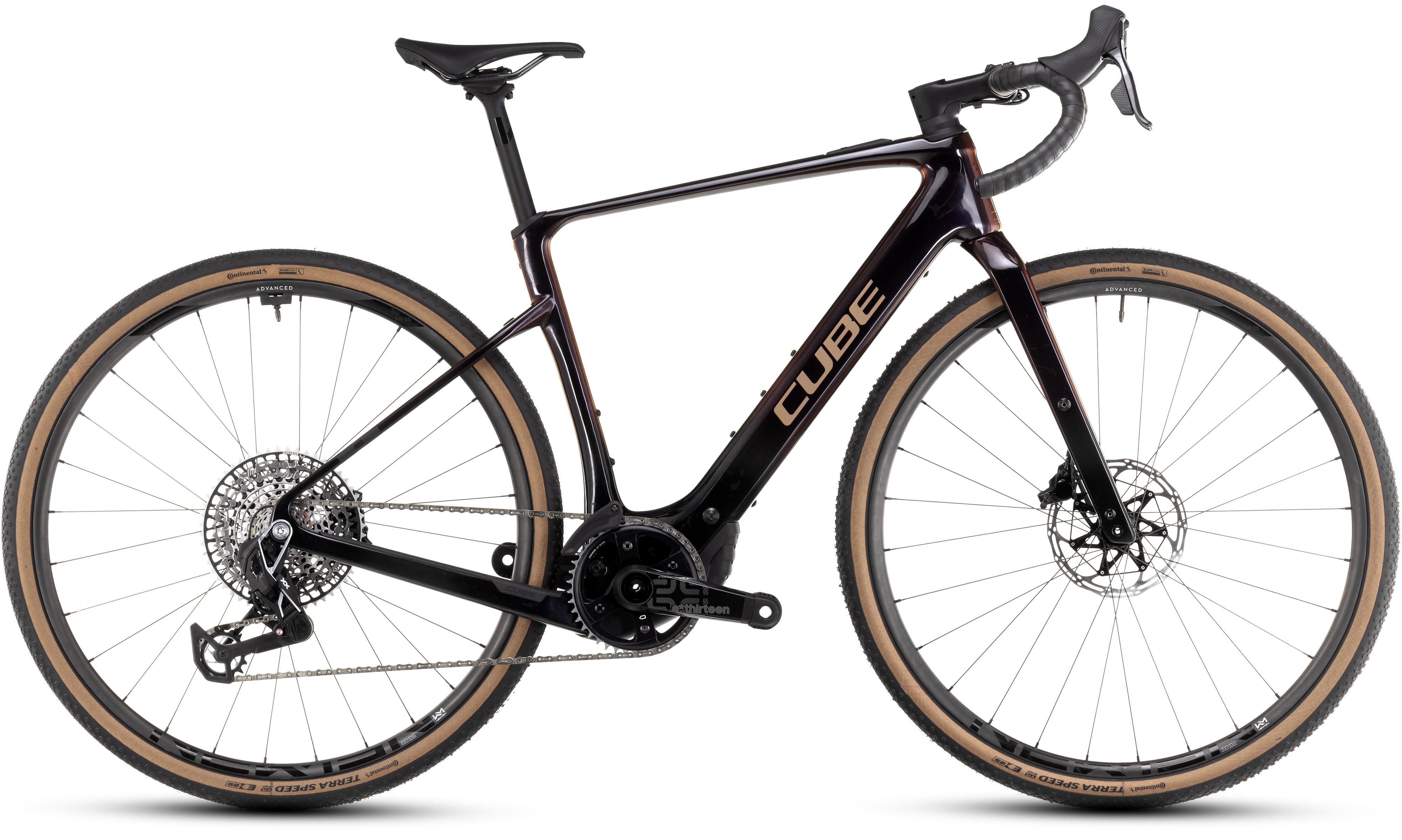 Vélo gravel électrique Cube nuroad hybrid c:62 slt 400x solareclipse´n´bronze