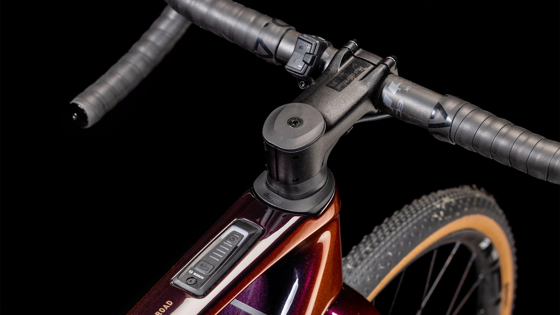 Vélo gravel électrique Cube nuroad hybrid c:62 slt 400x solareclipse´n´bronze