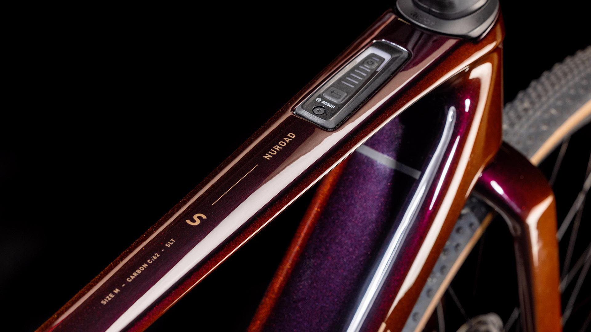 Vélo gravel électrique Cube nuroad hybrid c:62 slt 400x solareclipse´n´bronze