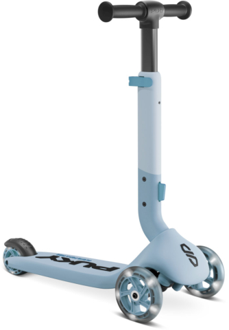 Draisienne trottinette kickboard Puky push bleu arctique avec roues led et fonction de pliage
