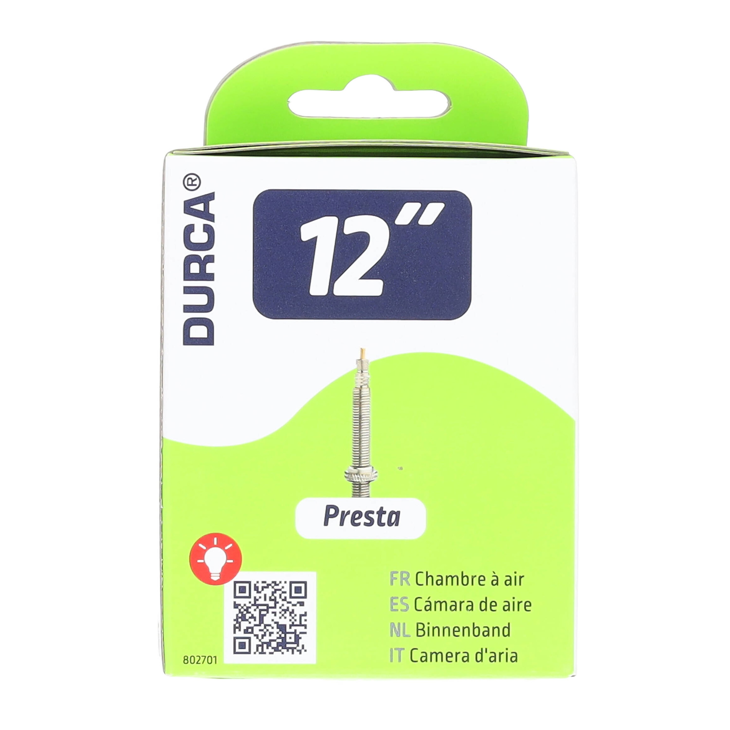 Durca chambre à air 12'' x1/2 x 2.1/4 - 47/62-203 pv