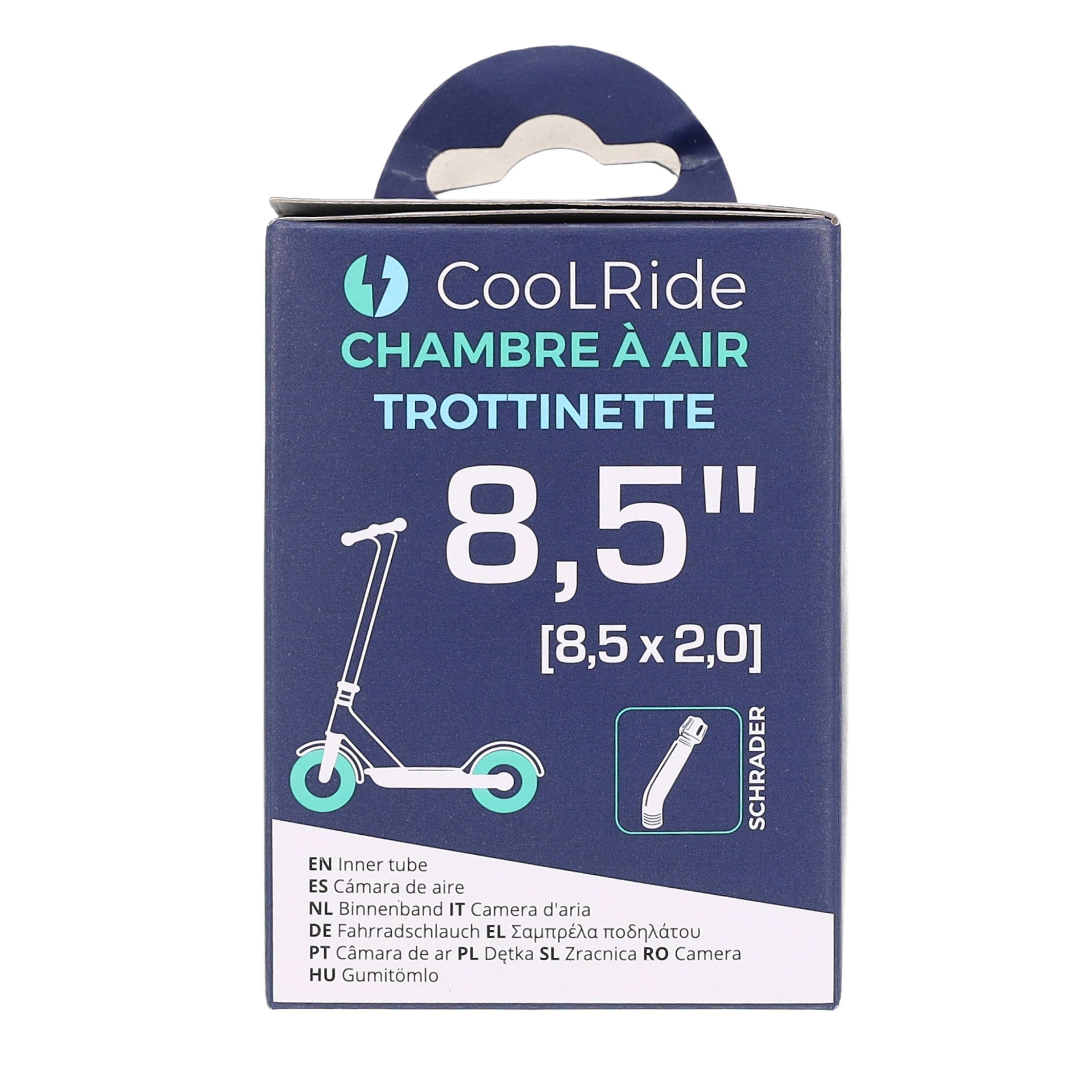 Cool ride chambre à air 8,5" valve schrader coudée