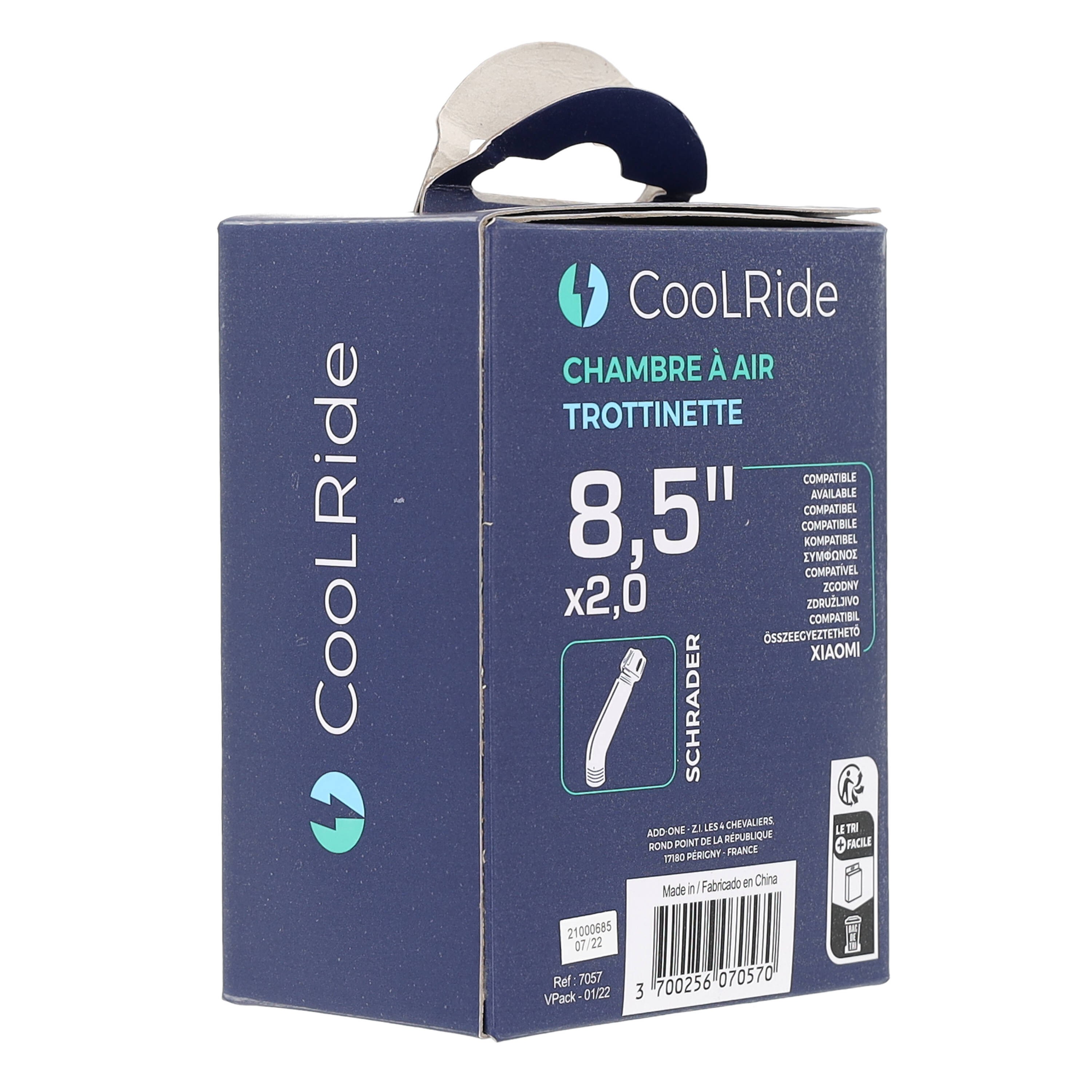 Cool ride chambre à air 8,5" valve schrader coudée