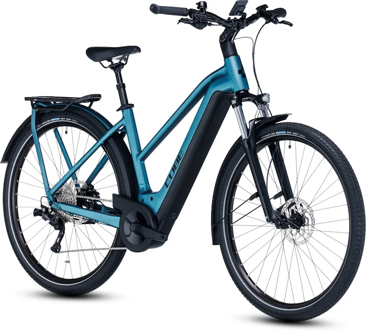 Vélo électrique ville Cube Kathmandu Hybrid One 750 WH -Bleu & Noir – Cadre trapèze