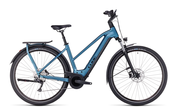 Vélo électrique ville Cube Kathmandu Hybrid One 750 WH -Bleu & Noir – Cadre trapèze