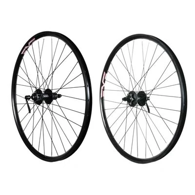 Paire de roues vélo VTT avant et arrière pour freins à disque et patins