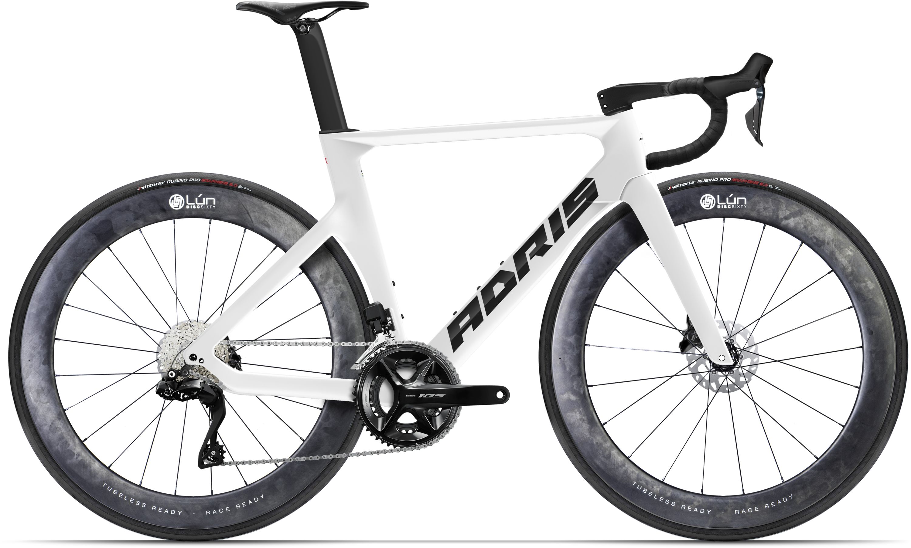 Vélo route Adris le performance shimano 105 di2 12v roues lùn bleu nuit